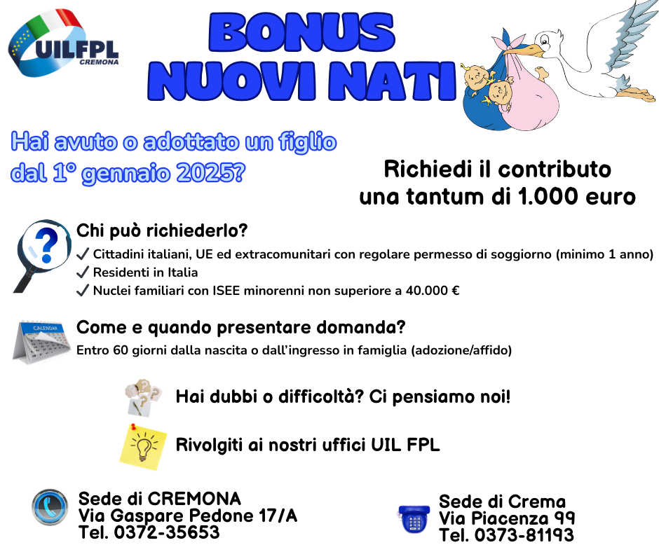 BONUS NUOVI NATI 2025